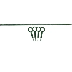 Tuteur à tomate avec 4 attaches coloris vert  - 180 cm