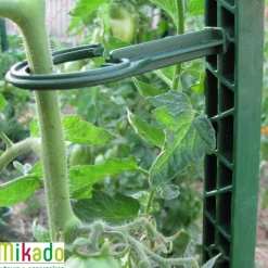 Tuteur à tomate avec 4 attaches coloris vert  - 180 cm