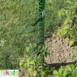 Tuteur à tomate avec 4 attaches coloris vert  - 180 cm