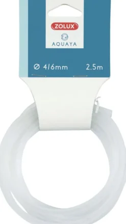 Tuyau air souple pour aquarium eau de mer en silicone coloris transparent Zolux - 2,50 M 4/6 mm