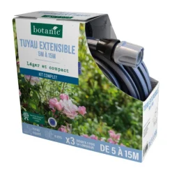 Tuyau extensible de 5 à 15 m botanic® - Kit complet léger et compact
