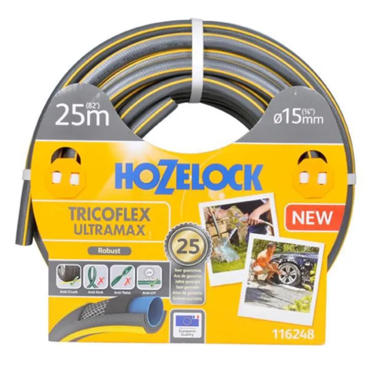 Tuyaux Tricoflex Ultramax coloris gris Hozelock - 25 m x Ø 15 mm