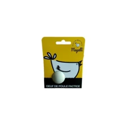 Œuf de poule factice blanc en caoutchouc