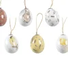 Œufs décorés à suspendre Ø 5 x H 7,5 cm - Les 6 pièces