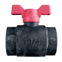 Vanne en polypropylène à boisseau sphérique femelle filetage 20 x 27 mm