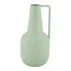 Vase amphore coloris vert en métal - 20 cm