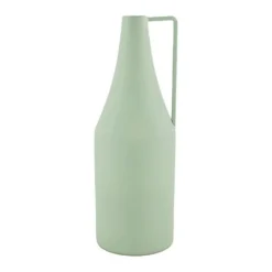 Vase amphore coloris vert en métal - 29 cm