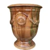 Vase Anduze flammé en terre cuite émaillée H 38 x Ø 43 cm