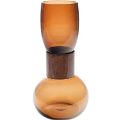 Vase avec col en verre coloris cuivre Zimbabwe - Ø 20 x H 40 cm