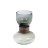 Vase avec col en verre coloris gris Zimbabwe - Ø 16 x H 20 cm