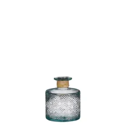 Vase bouteille coloris transparent en verre recyclé - Ø 10 cm