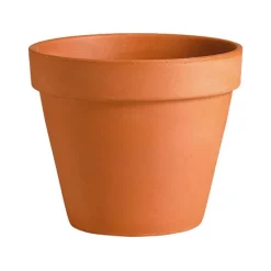 Vase brut rouge en terre cuite D.15 x H13,5