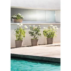 Vase Cilindrico Gris grafite en terre cuite D25 x H21