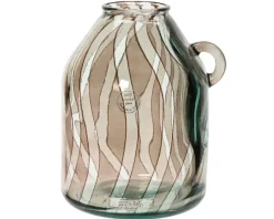 Vase coloris marron en verre recyclé - Ø 21 cm