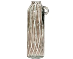 Vase coloris marron en verre recyclé - Ø 17 cm