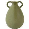 Vase en grès vert olive - Ø 13 x H 18,5 cm