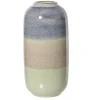 Vase en grès vert rose violet - Ø 11,2 x H 23 cm