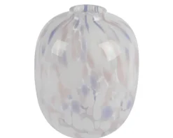 Vase en verre blanc et couleurs pastel - Ø 20 x H 24,5 cm