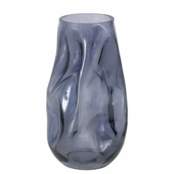 Vase en verre laqué gris Lojin - Ø 16 x H 27,8 cm