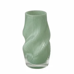 Vase en verre teinté vert Varese - Ø 10,5 x H 18,7 cm