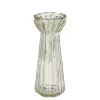 Vase haut en verre transparent - Ø 9,5 x H 24 cm