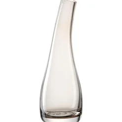 Vase soliflore courbé en verre coloris taupe Leonardo Luminosa - Ø 7 x H 20 cm