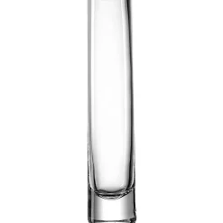 Vase soliflore cylindrique en verre transparent Leonardo Novara - H 24 cm