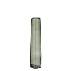 Vase soliflore en verre coloris vert Xandra - Ø 7 x H 30,5 cm