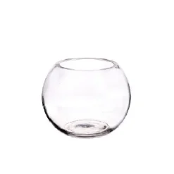 Vase sphère coupé à froid Ø 13 x H 13 cm