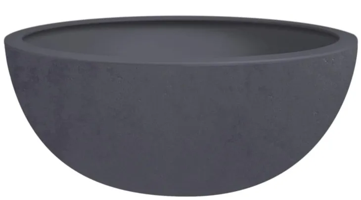 Vasque ronde gris anthracite Eda Basalt up - Ø 40 x H 16,5 cm