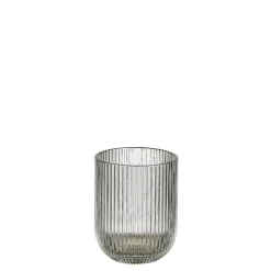 Verre à eau en verre cannelé Merlot - Ø 9,5 x H 7,5 cm