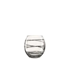 Verre rond transparent et noir Leonardo Circle - 39 cl