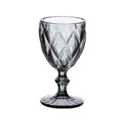 Verres à pied en verre gris Diamond - 6 x 250 ml