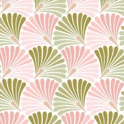 Vide poche en tissu à motif rose et vert Safeco Eros - 19 x 19 cm