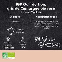 Vin rosé bio Gris de Camargue IGP Golf du Lion - Magnum 1,5 L
