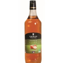 Vinaigre de cidre bio origine France en bouteille de 1 L