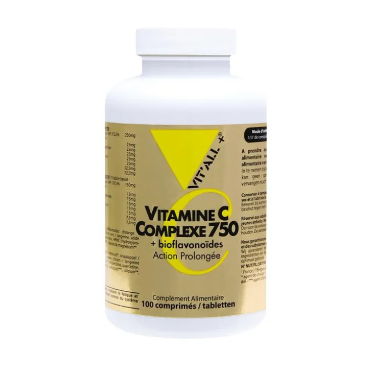 Vitamine C complexe 750 vit’all + en format de 100 comprimés