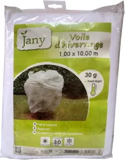 Voile d'hivernage pour plante extérieure Jany France 30 g/m2 - 10 m