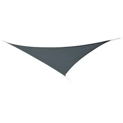 Voile d'ombrage triangulaire extensible gris 3,6 m