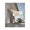 Voile d'ombrage triangulaire beige 3 m