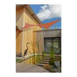 Voile ombrage camel 3,6 m carré extensible