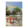 Voile ombrage ivoire 3,6 m triangulaire extensible