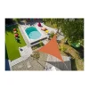 Voile ombrage orange triangulaire extensible - 5 m