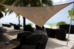 Voile triangulaire en toile marron havane Jardiline Austral - 3,6 m