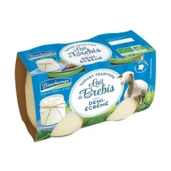 Yaourt brebis bio nature ½ écrémé Biochamps - 2 x 125 g