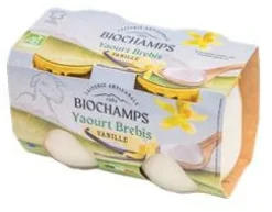 Yaourt brebis bio saveur vanille Biochamps - 2 x 125 g