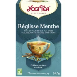 Yogi Tea Réglisse menthe – La boîte de 17 sachets