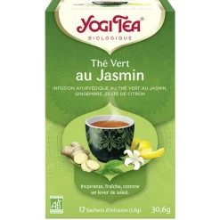 Yogi Tea Thé vert au jasmin – La boîte de 17 sachets