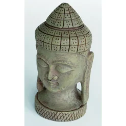 Zen Déco Buddha Face Résine 8,5x8,5x12,6 cm