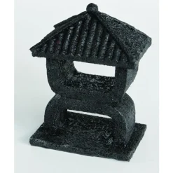 Zen Déco Mini Temple Noir XS Résine 8x6x10,5 cm